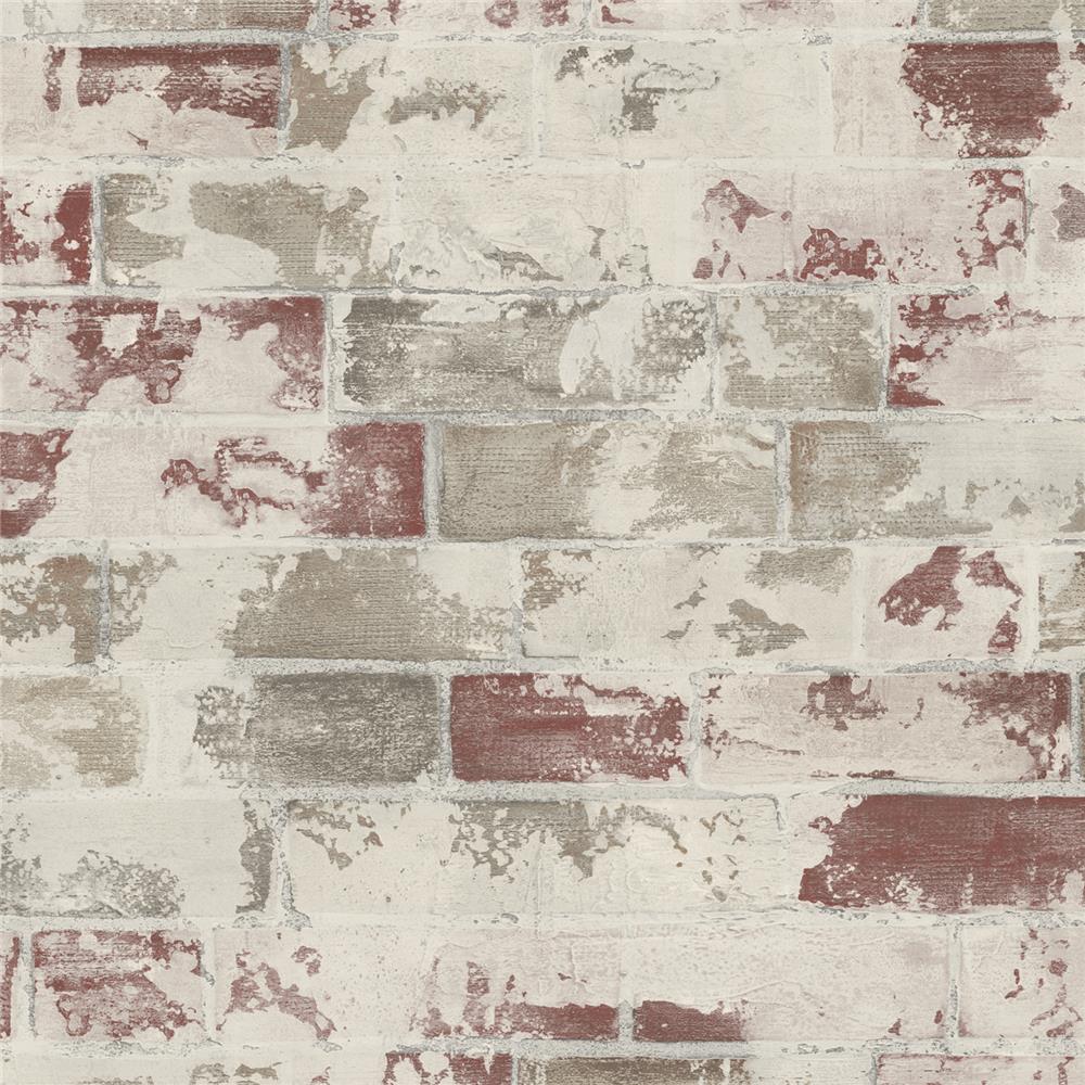Patton Wallcoverings G67988 Organic Textures Brick Wallpaper